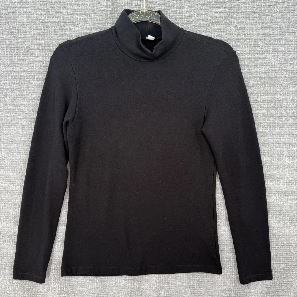 Uniqlo Heattech Ultra Warm Turtleneck Women M Black Thermal Long Sleeve